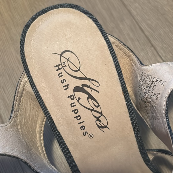 NWOT Steps by Hushpuppies Size 10 Denim Sandals - Picture 2 of 5